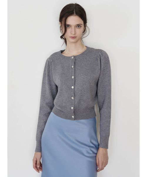 LAUTREDE MIN(ロートルドミン)の「Lautre round shine Grey knit cardigan(カーディガン/ボレロ・レディース・グレー・FREE)」の2枚目の写真
