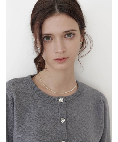 LAUTREDE MIN(ロートルドミン)の「Lautre round shine Grey knit cardigan(カーディガン/ボレロ・レディース・グレー・FREE)」の3枚目の写真