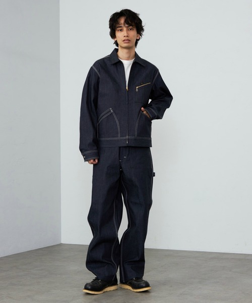 Lee(リー)の「Lee/リー【リジッド】91B ZIP-UPブルゾン/セットアップ可(デニムジャケット・メンズ・ノンウォッシュ・SMALL/MEDIUM/LARGE/X-LARGE)」の4枚目の写真