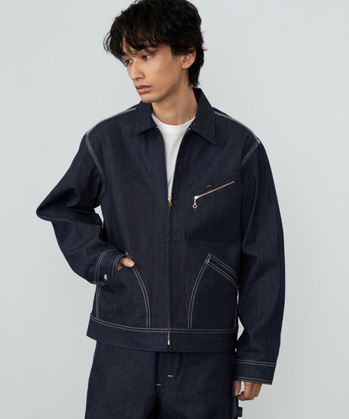 Lee(リー)の「Lee/リー【リジッド】91B ZIP-UPブルゾン/セットアップ可(デニムジャケット・メンズ・ノンウォッシュ・SMALL/MEDIUM/LARGE/X-LARGE)」の13枚目の写真