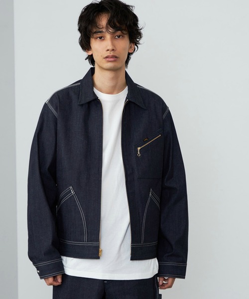 Lee(リー)の「Lee/リー【リジッド】91B ZIP-UPブルゾン/セットアップ可(デニムジャケット・メンズ・ノンウォッシュ・SMALL/MEDIUM/LARGE/X-LARGE)」の15枚目の写真