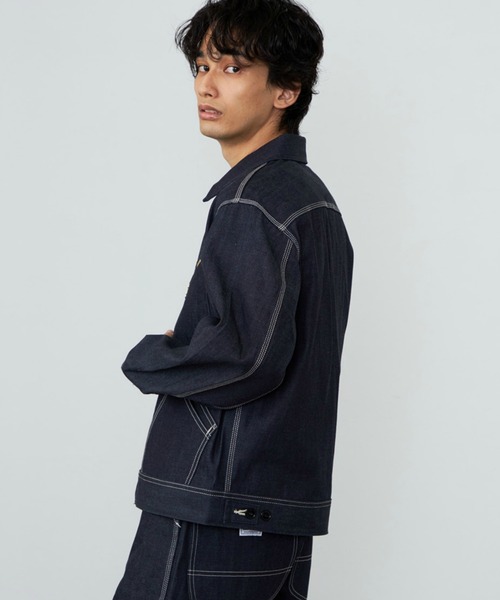 Lee(リー)の「Lee/リー【リジッド】91B ZIP-UPブルゾン/セットアップ可(デニムジャケット・メンズ・ノンウォッシュ・SMALL/MEDIUM/LARGE/X-LARGE)」の16枚目の写真