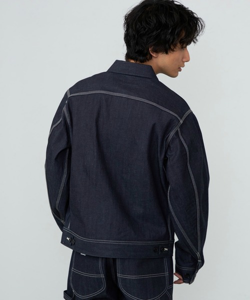 Lee(リー)の「Lee/リー【リジッド】91B ZIP-UPブルゾン/セットアップ可(デニムジャケット・メンズ・ノンウォッシュ・SMALL/MEDIUM/LARGE/X-LARGE)」の18枚目の写真