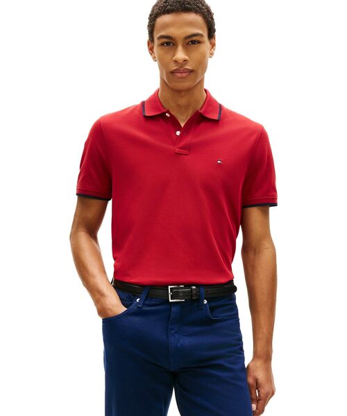TOMMY HILFIGER(トミーヒルフィガー)の「ピケアンダーカラーレギュラーポロ(ポロシャツ・メンズ・レッド/ホワイト/ネイビー・X-LARGE/MEDIUM/LARGE/SMALL)」の2枚目の写真