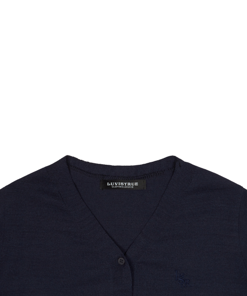 LUVISTRUE（ラヴイズトゥルー）の「LVTR KNIT CARDIGAN(BLUE)（カーディガン/ボレロ・レディース・その他・FREE）」の4枚目の写真