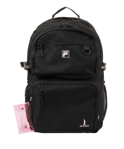 EASTBOY(イーストボーイ)の「FILA × EASTBOY 2ポケットデイパック30L(バックパック/リュック・レディース・ブラック/ブルー/ピンク・FREE)」の3枚目の写真