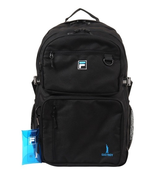 EASTBOY(イーストボーイ)の「FILA × EASTBOY 2ポケットデイパック30L(バックパック/リュック・レディース・ブラック/ブルー/ピンク・FREE)」の2枚目の写真