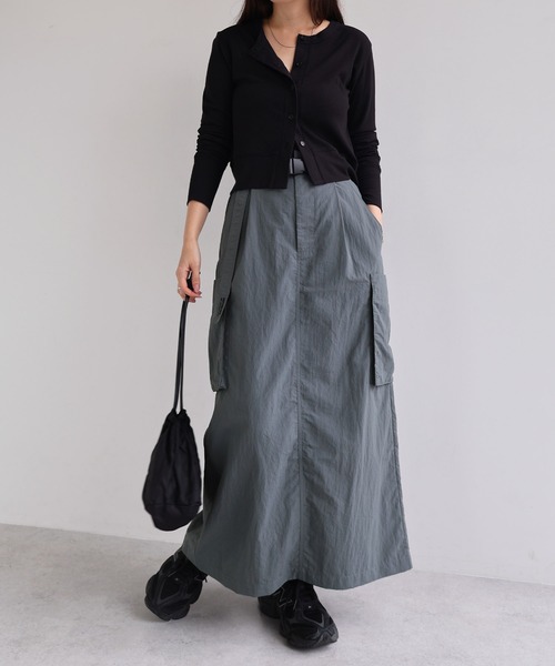 ANME(アンメ)の「接触冷感/UVカット(UPF50+)/撥水加工ナイロンスカート【ベルト付き】(スカート・レディース・グレー/ライトカーキ/ブラウン/ネイビー/ブラック/チャコールグレー・L/M)」の22枚目の写真