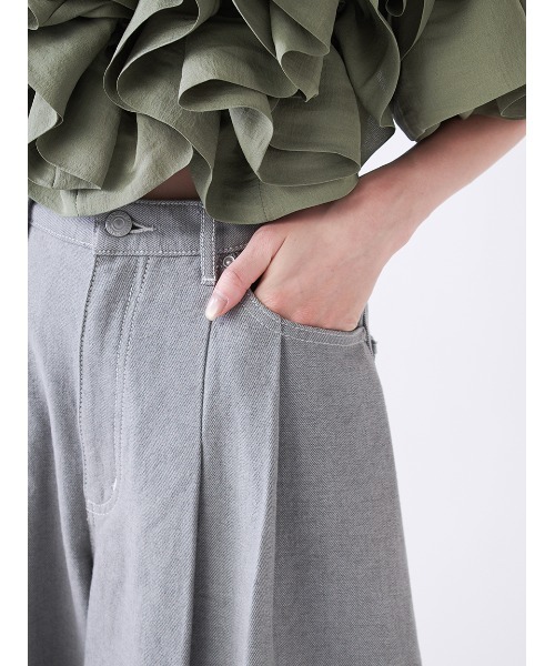 SNIDEL（スナイデル）の「【00サイズあり】カーブデニムワイドパンツ（デニムパンツ・レディース・ホワイト/グレー/ライトブルー・0/00/1）」の14枚目の写真