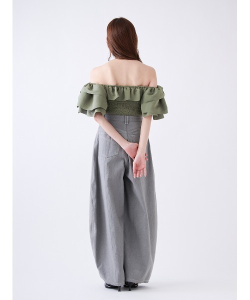 SNIDEL（スナイデル）の「【00サイズあり】カーブデニムワイドパンツ（デニムパンツ・レディース・ホワイト/グレー/ライトブルー・0/00/1）」の19枚目の写真