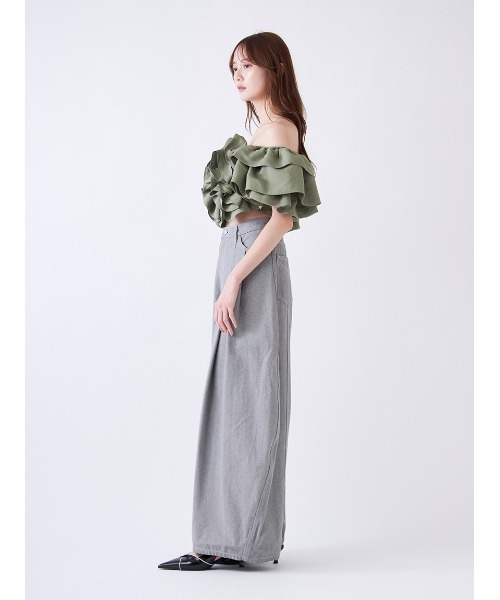 SNIDEL（スナイデル）の「【00サイズあり】カーブデニムワイドパンツ（デニムパンツ・レディース・ホワイト/グレー/ライトブルー・0/00/1）」の20枚目の写真