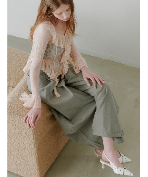 SNIDEL（スナイデル）の「【00サイズあり】カーブデニムワイドパンツ（デニムパンツ・レディース・ホワイト/グレー/ライトブルー・0/00/1）」の7枚目の写真