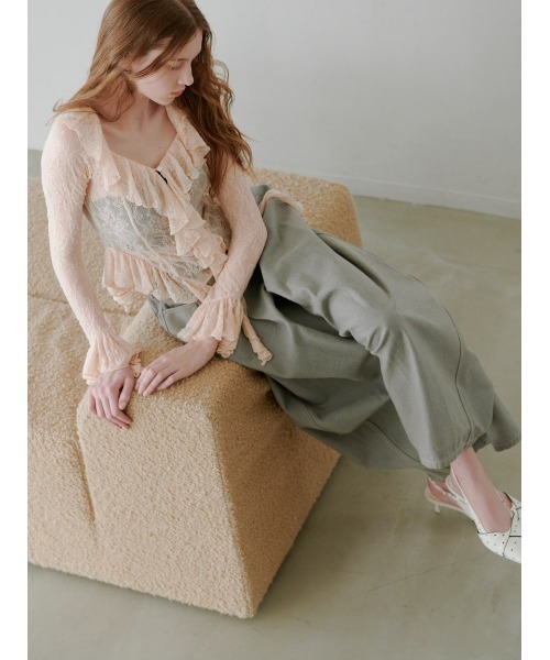 SNIDEL（スナイデル）の「【00サイズあり】カーブデニムワイドパンツ（デニムパンツ・レディース・ホワイト/グレー/ライトブルー・0/00/1）」の8枚目の写真