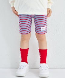 pairmanon（ペアマノン）の「【リブコットン100】ユニセックス タグ付き 配色ボーダーサイクルパンツ（レギンス/スパッツ）」