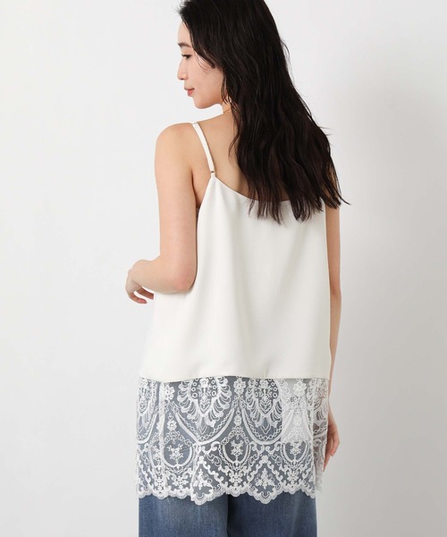 Gready Brilliant（グレディブリリアン）の「ＬＵコードレースキャミ（キャミソール・レディース・ブラック/アイボリー・38）」の9枚目の写真