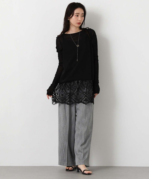 Gready Brilliant（グレディブリリアン）の「ＬＵコードレースキャミ（キャミソール・レディース・ブラック/アイボリー・38）」の21枚目の写真