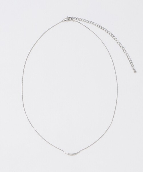 green label relaxing（グリーンレーベルリラクシング）の「カーブバー ネックレス（ネックレス・レディース・シルバー/ゴールド・FREE）」の2枚目の写真