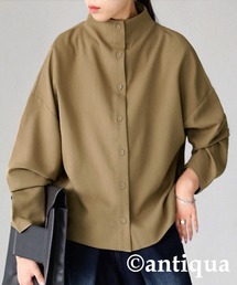 antiqua（アンティカ）の「長袖ブラウス（シャツ/ブラウス）」