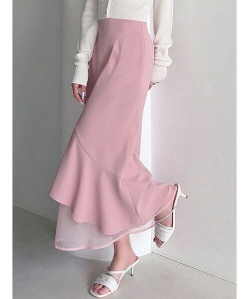 RESEXXY（リゼクシー）の「シアードッキングマーメイドスカート（スカート・レディース・ミント/ブルー/ピンク/ブラック/アイボリー・FREE）」の5枚目の写真