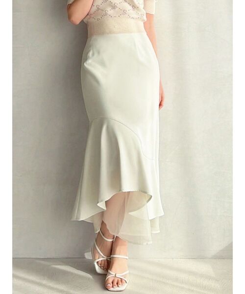 RESEXXY（リゼクシー）の「シアードッキングマーメイドスカート（スカート・レディース・ミント/ブルー/ピンク/ブラック/アイボリー・FREE）」の2枚目の写真