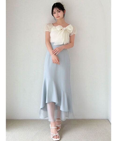 RESEXXY（リゼクシー）の「シアードッキングマーメイドスカート（スカート・レディース・ミント/ブルー/ピンク/ブラック/アイボリー・FREE）」の7枚目の写真