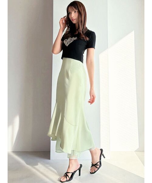 RESEXXY（リゼクシー）の「シアードッキングマーメイドスカート（スカート・レディース・ミント/ブルー/ピンク/ブラック/アイボリー・FREE）」の11枚目の写真