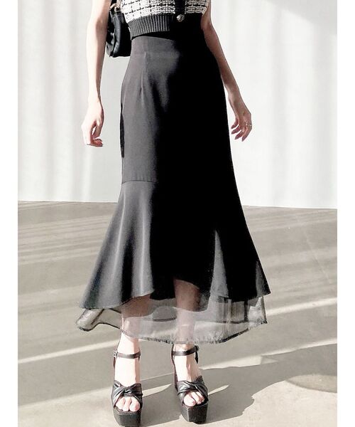 RESEXXY（リゼクシー）の「シアードッキングマーメイドスカート（スカート・レディース・ミント/ブルー/ピンク/ブラック/アイボリー・FREE）」の15枚目の写真