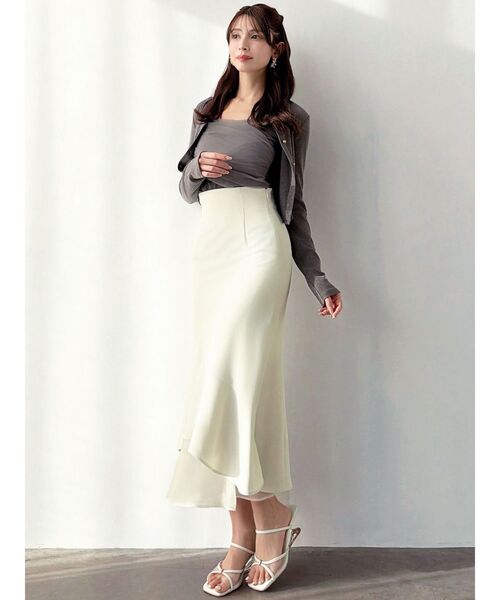 RESEXXY（リゼクシー）の「シアードッキングマーメイドスカート（スカート・レディース・ミント/ブルー/ピンク/ブラック/アイボリー・FREE）」の17枚目の写真