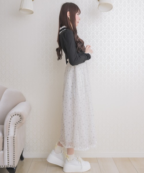 couture BY ROJITA(クチュールバイロジータ)の「チョーカードッキングフレアワンピース(ワンピース・レディース・グレー/ブラック/ホワイト・FREE)」の18枚目の写真