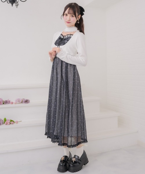 couture BY ROJITA(クチュールバイロジータ)の「チョーカードッキングフレアワンピース(ワンピース・レディース・グレー/ブラック/ホワイト・FREE)」の22枚目の写真