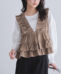 ECLAM（クラム）の「[ECLAM]フリルギャザーベスト（ベスト）」