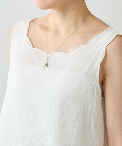 BEARDSLEY(ビアズリー)の「カットワークタンク(シャツ/ブラウス・レディース・ブラック/ホワイト・FREE)」の8枚目の写真