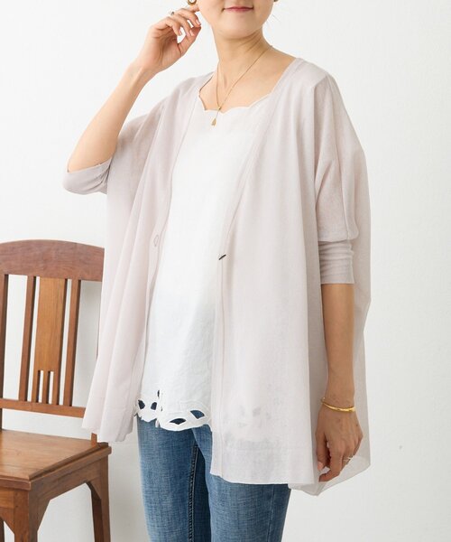 BEARDSLEY(ビアズリー)の「カットワークタンク(シャツ/ブラウス・レディース・ブラック/ホワイト・FREE)」の16枚目の写真