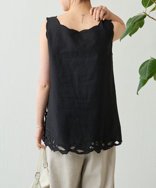 BEARDSLEY(ビアズリー)の「カットワークタンク(シャツ/ブラウス・レディース・ブラック/ホワイト・FREE)」の20枚目の写真