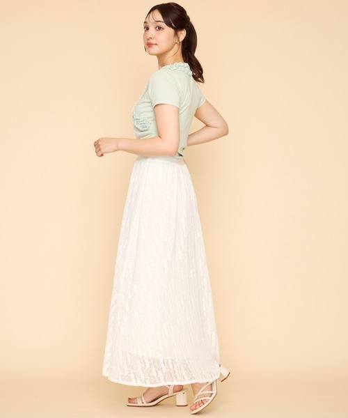 MISCH MASCH(ミッシュマッシュ)の「2026春夏新作 フラワーレースロングスカート(スカート・レディース・ホワイト/ブラック・フリ-)」の22枚目の写真