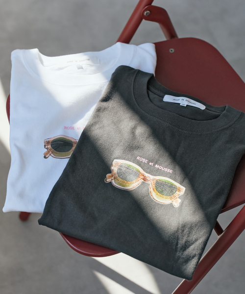 Spick & Span（スピックアンドスパン）の「ANGE IN DISGUISE/アンジ イン ディスガイズ ROSE et MOUSSE TEE（Tシャツ/カットソー・レディース・ブラック系その他/ホワイト・MEDIUM）」の3枚目の写真