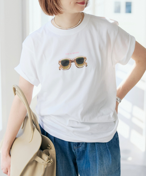 Spick & Span（スピックアンドスパン）の「ANGE IN DISGUISE/アンジ イン ディスガイズ ROSE et MOUSSE TEE（Tシャツ/カットソー・レディース・ブラック系その他/ホワイト・MEDIUM）」の5枚目の写真