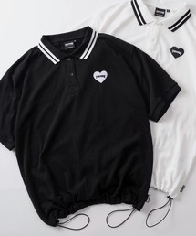 THRASHER（スラッシャー）の「【70】【THRASHER スラッシャー】別注ハートロゴ ドローコード付  ポロシャツ 襟ライン【Sサイズ~Lサイズ】（ポロシャツ）」