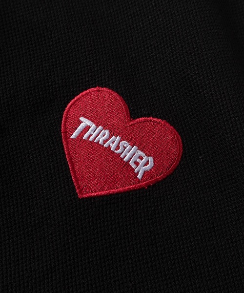 THRASHER（スラッシャー）の「【70】【THRASHER/スラッシャー】ハートロゴ ドローコード付  ポロシャツ/襟ライン【Sサイズ～Lサイズ】（ポロシャツ・レディース・ホワイト系その他/ブラック系その他/ブラック/ホワイト・S/M/L）」の11枚目の写真