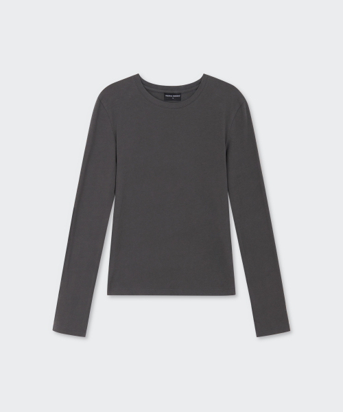 MUSINSA STANDARD WOMAN（ムシンサスタンダードウーマン）の「ウィメンズシアースリム長袖Tシャツ[ダークグレー]（Tシャツ/カットソー・レディース・その他・X-SMALL/SMALL/MEDIUM/LARGE）」の4枚目の写真