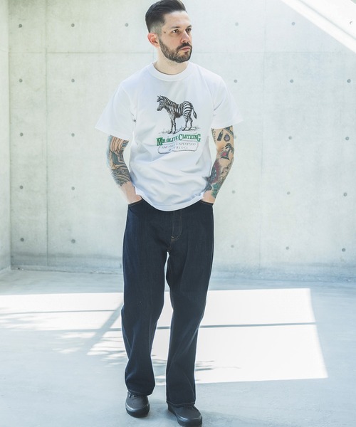 MR.OLIVE(ミスターオリーブ)の「SAFARI & EXPEDUTION/ ZEBRA T-SHIRT / M262102(Tシャツ/カットソー・メンズ・オフホワイト・MEDIUM/LARGE)」の2枚目の写真