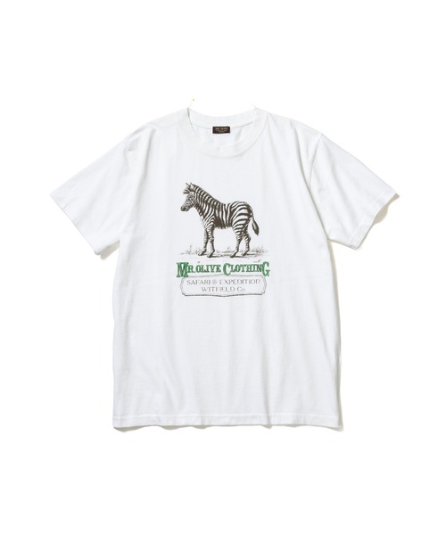 MR.OLIVE(ミスターオリーブ)の「SAFARI & EXPEDUTION/ ZEBRA T-SHIRT / M262102(Tシャツ/カットソー・メンズ・オフホワイト・MEDIUM/LARGE)」の4枚目の写真