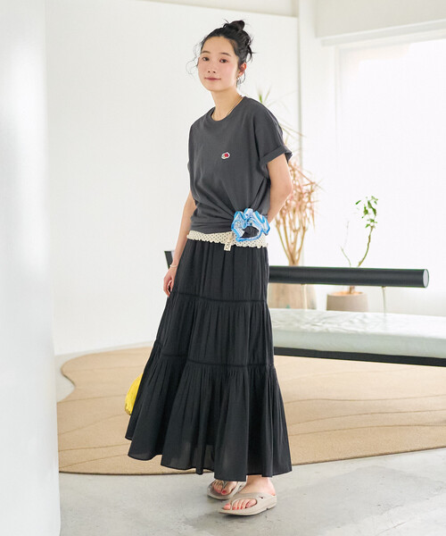 FREAK'S STORE（フリークスストア）の「FRUIT OF THE LOOM × FREAK'S STORE/フルーツオブザルーム 別注 ドット フライスタンクトップ（タンクトップ・レディース・オフホワイト/サックスブルー/チャコール・ﾌﾘ-）」の20枚目の写真