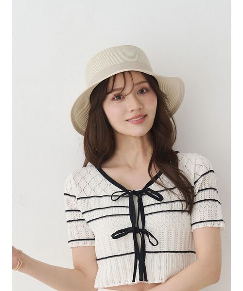 MERCURYDUO(マーキュリーデュオ)の「ウォッシャブルブレードツバ広カンカン帽(ハット・レディース・アイボリー・FREE)」の5枚目の写真