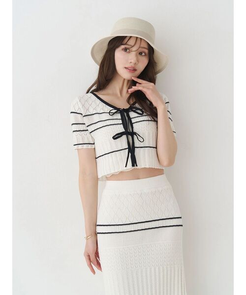 MERCURYDUO(マーキュリーデュオ)の「ウォッシャブルブレードツバ広カンカン帽(ハット・レディース・アイボリー・FREE)」の6枚目の写真