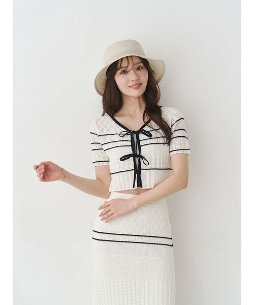 MERCURYDUO(マーキュリーデュオ)の「ウォッシャブルブレードツバ広カンカン帽(ハット・レディース・アイボリー・FREE)」の7枚目の写真