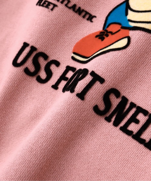 AVIREX(アヴィレックス)の「《WEB&DEPOT限定》USS FORT SNELLING ZIPUP HOODIE / フォートスネリング ジップアップ フーディー / AVIREX / アヴィレックス(パーカー・メンズ・ブラック/オリーブ/ホワイト/ピンク・MEDIUM/X-LARGE/XX-LARGE/LARGE)」の5枚目の写真
