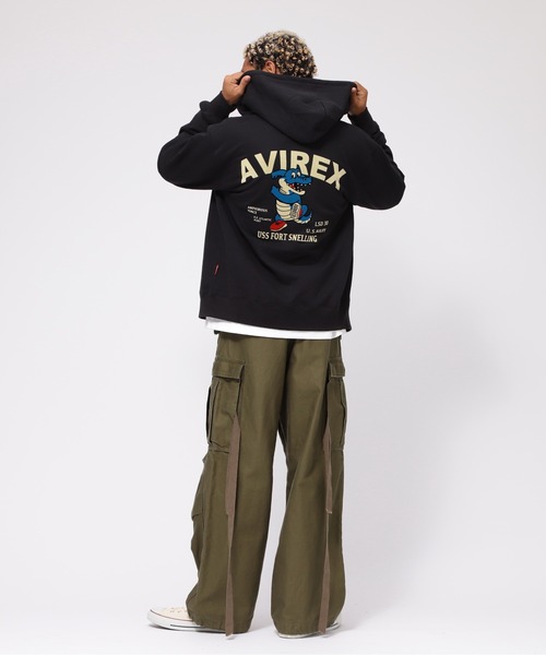 AVIREX(アヴィレックス)の「《WEB&DEPOT限定》USS FORT SNELLING ZIPUP HOODIE / フォートスネリング ジップアップ フーディー / AVIREX / アヴィレックス(パーカー・メンズ・ブラック/オリーブ/ホワイト/ピンク・MEDIUM/X-LARGE/XX-LARGE/LARGE)」の18枚目の写真
