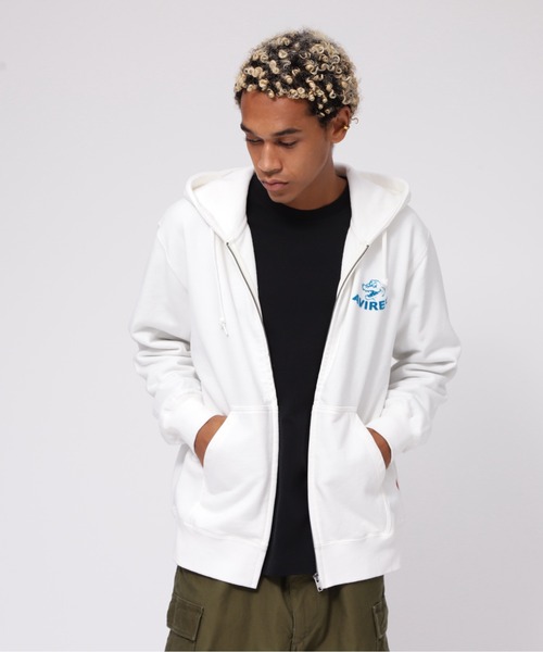 AVIREX(アヴィレックス)の「《WEB&DEPOT限定》USS FORT SNELLING ZIPUP HOODIE / フォートスネリング ジップアップ フーディー / AVIREX / アヴィレックス(パーカー・メンズ・ブラック/オリーブ/ホワイト/ピンク・MEDIUM/X-LARGE/XX-LARGE/LARGE)」の8枚目の写真