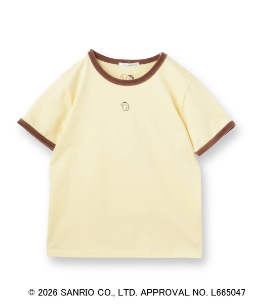 index(インデックス)の「【ポムポムプリン】リンガーベロアTシャツ【洗濯機OK】(Tシャツ/カットソー・レディース・ライトイエロー系/オフホワイト/ブラック・40/38)」の3枚目の写真